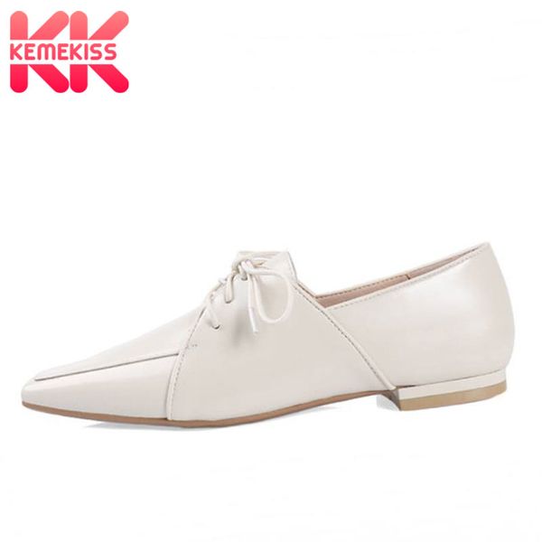 kemekiss genuine leather women flats shoes lace up square toe office lady shoes woman fashion daily work footwear size 34-40, Black
kemekiss genuine leather women flats shoes lace up square toe office lady shoes woman fashion daily work footwear size 34-40, Black