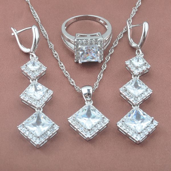 bridal jewelry square cubic zirconia 925 silver wedding jewelry set for women accessories earring necklace pendant ring tz0203, Slivery;golden
bridal jewelry square cubic zirconia 925 silver wedding jewelry set for women accessories earring necklace pendant ring tz0203, Slivery;golden