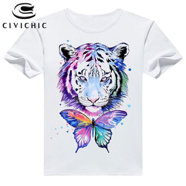 civi chic plus size summer t shirt woman loose short sleeve man tiger head print tshirt round collar vintage t-shirt wst113 y190627, White
civi chic plus size summer t shirt woman loose short sleeve man tiger head print tshirt round collar vintage t-shirt wst113 y190627, White
