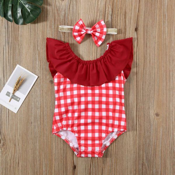 new kid baby girl bikini swimsuit swimwear bathing suit sunsuit toddler clothing plaid backless headband bow 2020, Black 
new kid baby girl bikini swimsuit swimwear bathing suit sunsuit toddler clothing plaid backless headband bow 2020, Black