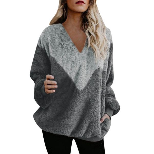 women's sweater long sleeve jumper stylish winter v-neck casual loose baggy, White;black
women's sweater long sleeve jumper stylish winter v-neck casual loose baggy, White;black