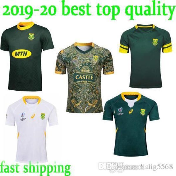 

новый 2019 Кубок мира Южная Африка 100 лет регби Джерси рубашки Южной Африки сборная по регби трикотажных изделий рубашек 100th Джерси Годовщина з-3XL