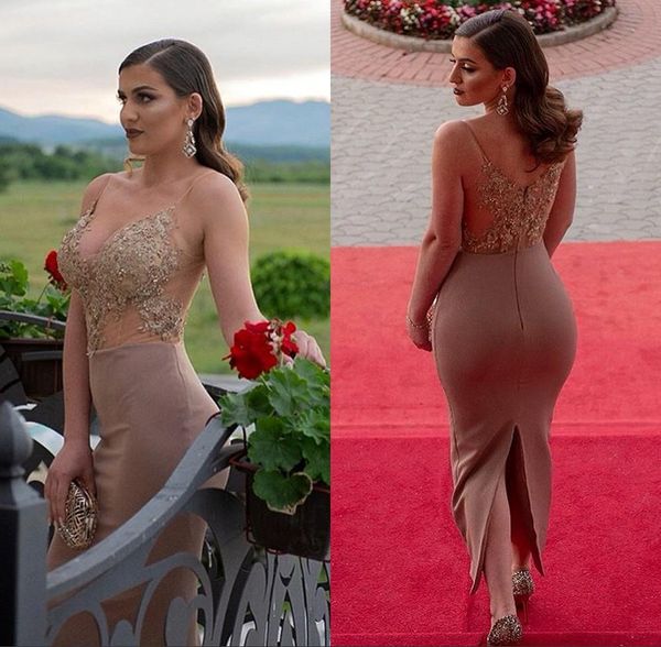 spaghetti straps celebrity evening dresses elegant appliqued lace sequins beaded cocktail party dress back split prom gowns, Black;red
spaghetti straps celebrity evening dresses elegant appliqued lace sequins beaded cocktail party dress back split prom gowns, Black;red