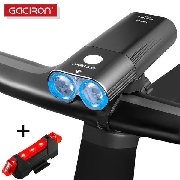 gaciron 400~1800 lm bicycle light pro bike headlight with taillight usb power bank ipx6 mtb road bike led flash lamp
gaciron 400~1800 lm bicycle light pro bike headlight with taillight usb power bank ipx6 mtb road bike led flash lamp