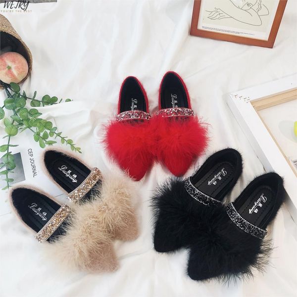 new women's casual flats bailarinas shallow mouth pointed ballet female boat shoes wool fur maternity loafers, Black
new women's casual flats bailarinas shallow mouth pointed ballet female boat shoes wool fur maternity loafers, Black
