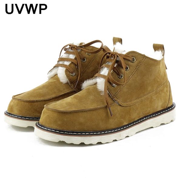 fashion men style snow boots 100% real sheepskin leather lace up natural fur warm wool winter boots, Black
fashion men style snow boots 100% real sheepskin leather lace up natural fur warm wool winter boots, Black