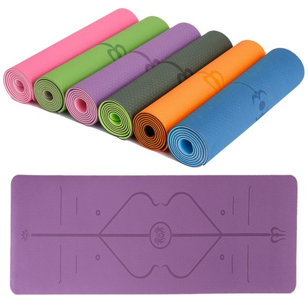 1830*610*6mm tpe yoga mat with position line anti-slip carpet mat for beginner environmental fitness gymnastics mats sports pads
1830*610*6mm tpe yoga mat with position line anti-slip carpet mat for beginner environmental fitness gymnastics mats sports pads