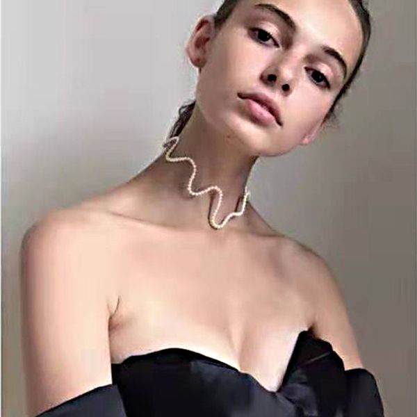 woogge unique design sweet romantic wave curve beaded chock for women irregular arrangement pearl necklace party jewelry, Golden;silver
woogge unique design sweet romantic wave curve beaded chock for women irregular arrangement pearl necklace party jewelry, Golden;silver