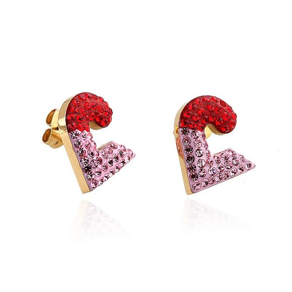 new trendy fashion luxury designer simple cute lovely sparkle diamond heart titanium stud earrings for woman, Golden;silver
new trendy fashion luxury designer simple cute lovely sparkle diamond heart titanium stud earrings for woman, Golden;silver