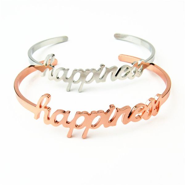 new fashion simple open twist cuff happiness love bangles bracelets jewelry for women girl, Black
new fashion simple open twist cuff happiness love bangles bracelets jewelry for women girl, Black