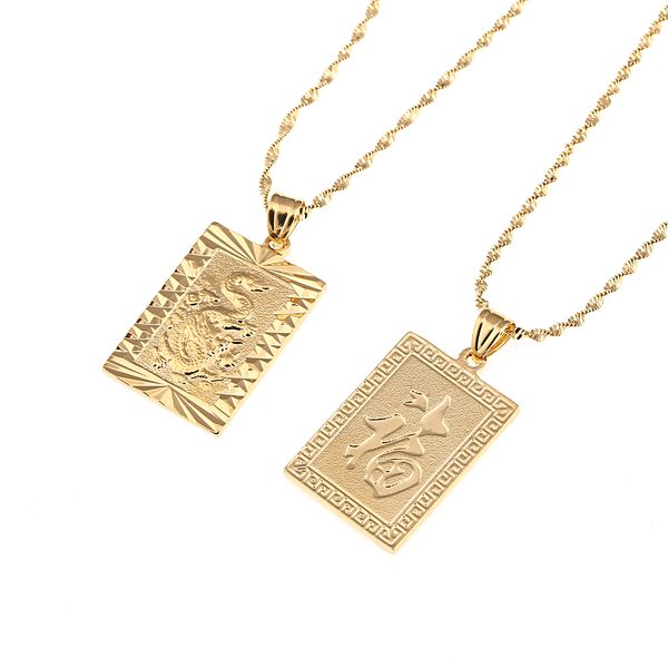 gold color jewelry god bless all chinese dragon pendant chain lucky gifts, Silver
gold color jewelry god bless all chinese dragon pendant chain lucky gifts, Silver