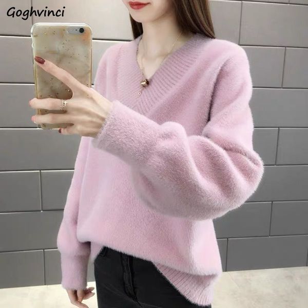 women's sweaters women winter v-neck thick pullovers fake-mink cashmere womens elegant slim trendy all-match korean-style casual chic, White;black
women's sweaters women winter v-neck thick pullovers fake-mink cashmere womens elegant slim trendy all-match korean-style casual chic, White;black