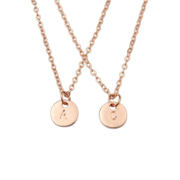 26 letters fashion round disc initial pendant necklaces women men friends family alphabet clavicle chain jewelry, Silver
26 letters fashion round disc initial pendant necklaces women men friends family alphabet clavicle chain jewelry, Silver