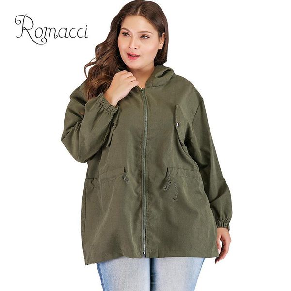 romacci xxxl 4xl plus size jacket plain color hooded coats and jackets women drawstring waist long sleeve loose casual outerwear, Black;brown
romacci xxxl 4xl plus size jacket plain color hooded coats and jackets women drawstring waist long sleeve loose casual outerwear, Black;brown