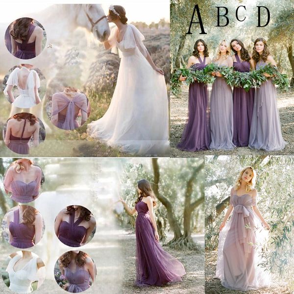 boho bridesmaids dresses different styles long convertible tulle bohemian beach wedding guest dress wrap maxi women maid of honor dress, White;pink
boho bridesmaids dresses different styles long convertible tulle bohemian beach wedding guest dress wrap maxi women maid of honor dress, White;pink