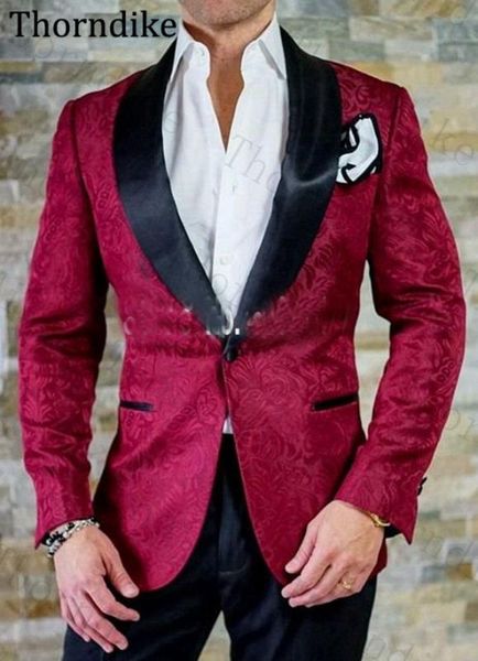 thorndike custom made 2 peices groom tuxedos suit for man black shawl lapel jacquard suit men one button slim fit wedding suits, White;black
thorndike custom made 2 peices groom tuxedos suit for man black shawl lapel jacquard suit men one button slim fit wedding suits, White;black