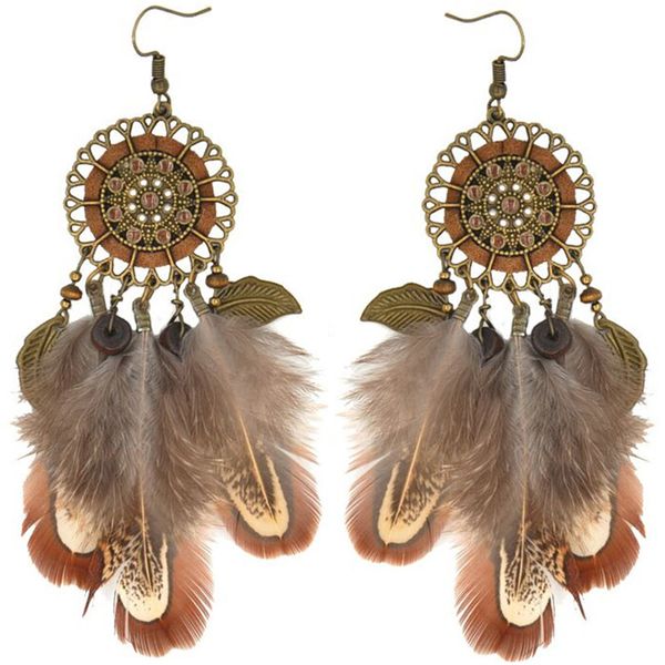 new style dream catcher vintage big hollow metal flower&leaf earring for women long feather tassels earrings jewelry, Golden;silver
new style dream catcher vintage big hollow metal flower&leaf earring for women long feather tassels earrings jewelry, Golden;silver