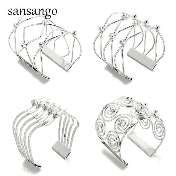 wide cuff bracelets & bangles alloy gold/silver twisted bangle bracelet adjustable jewelry wholesale, Black
wide cuff bracelets & bangles alloy gold/silver twisted bangle bracelet adjustable jewelry wholesale, Black