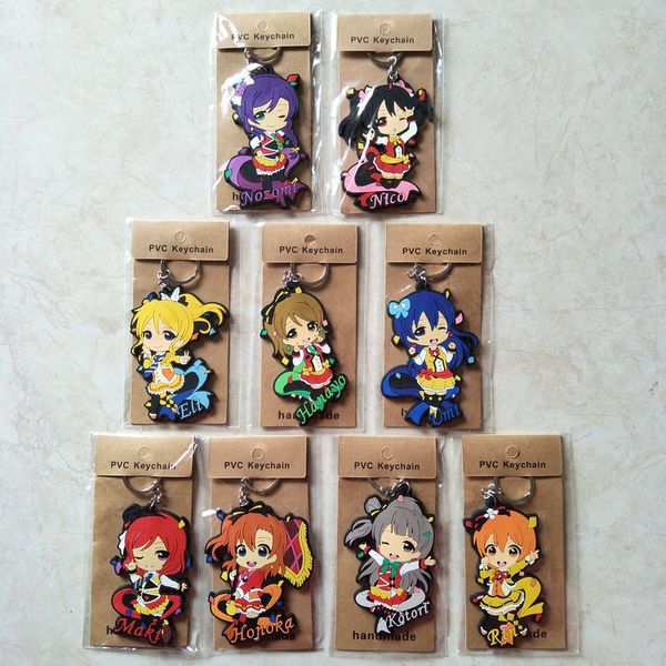 9 styles keychains loveliveschool idol project kimono minami kotori honoka kousaka key chains for women bag pvc figure charms, Silver
9 styles keychains loveliveschool idol project kimono minami kotori honoka kousaka key chains for women bag pvc figure charms, Silver