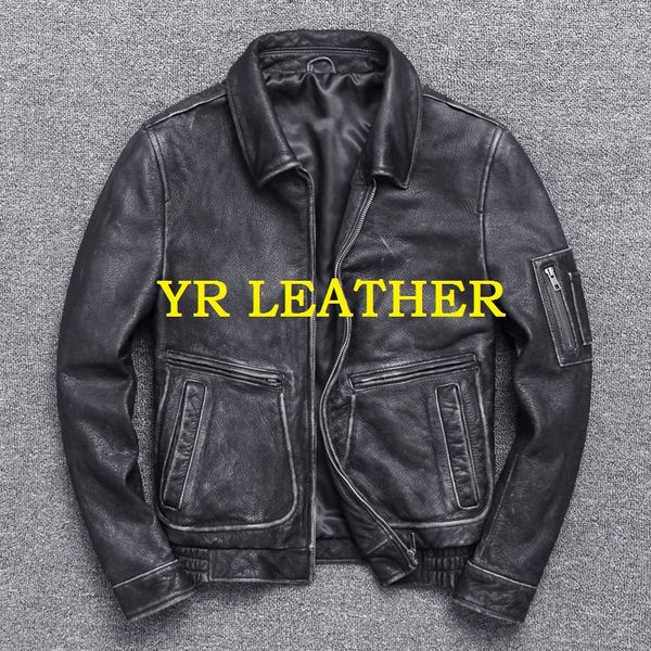 yrsales.brand classic ma-1 style genuine leather jacket,man bomber cowhide coat.flight plus size vintage warm, Black
yrsales.brand classic ma-1 style genuine leather jacket,man bomber cowhide coat.flight plus size vintage warm, Black