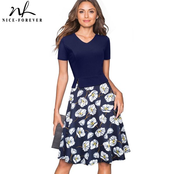 nice-forever retro vintage floral patchwork pinup work vestidos business party flare a-line elegant women swing dress a137, Black;gray
nice-forever retro vintage floral patchwork pinup work vestidos business party flare a-line elegant women swing dress a137, Black;gray