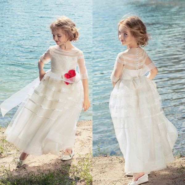 ivory flower girls dresses for weddings half long sleeves tulle hand made flower ruffles satin girls pageant dress first communion dress, White;blue
ivory flower girls dresses for weddings half long sleeves tulle hand made flower ruffles satin girls pageant dress first communion dress, White;blue