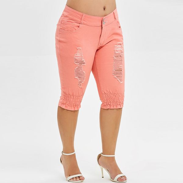 rosegal plus size distressed knee length jeans zipper solid straight pant mid waist skinny jeans women summer bottom 2019, Blue
rosegal plus size distressed knee length jeans zipper solid straight pant mid waist skinny jeans women summer bottom 2019, Blue