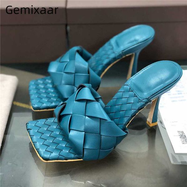 chic summer big plaited runway shoes woman thin high heels square toe open toes genuine leather knitted slippers women, Black
chic summer big plaited runway shoes woman thin high heels square toe open toes genuine leather knitted slippers women, Black