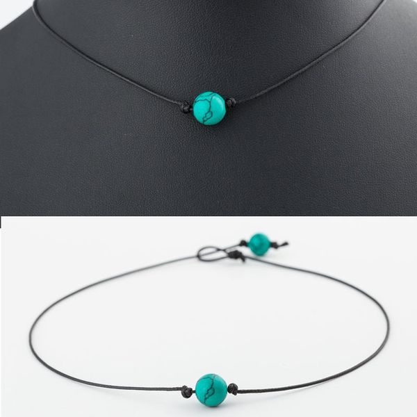 fashion green or blue turquoises charm choker necklace on leather cord for women handmade choker jewelry gifts, Golden;silver
fashion green or blue turquoises charm choker necklace on leather cord for women handmade choker jewelry gifts, Golden;silver