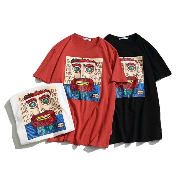 summer men's t-shirts with funny character printed trend short-sleeved shirts casual shirt for men clothing m-5xl, White;black
summer men's t-shirts with funny character printed trend short-sleeved shirts casual shirt for men clothing m-5xl, White;black
