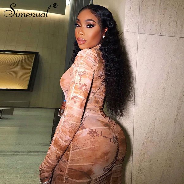 simenual mesh transparent party dress women ruched long sleeve fashion 2019 clubwear printed skinny bodycon mini dresses, Black;gray
simenual mesh transparent party dress women ruched long sleeve fashion 2019 clubwear printed skinny bodycon mini dresses, Black;gray