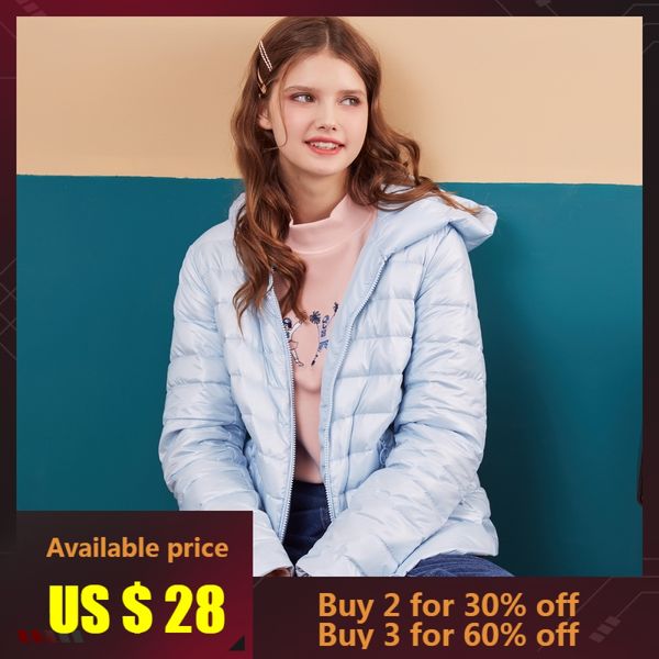 metersbonwe 2019 down jacket women winter portability warm 90% white duck down hooded female coat winter jacket womens outwear, Black
metersbonwe 2019 down jacket women winter portability warm 90% white duck down hooded female coat winter jacket womens outwear, Black