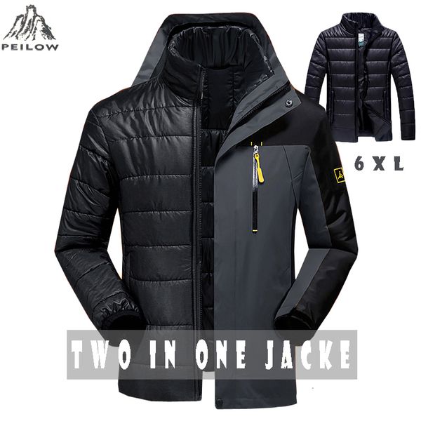 peilow winter jacket men fashion 3 in 1 outwear thicken warm parka coat men`s windbreaker waterproof hood male jacket 5xl 6xl sh190930, Black
peilow winter jacket men fashion 3 in 1 outwear thicken warm parka coat men`s windbreaker waterproof hood male jacket 5xl 6xl sh190930, Black