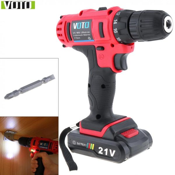 voto electric screwdrivers 100-240v cordless 21v two-speed electric screwdriver with lithium battery for handling screws
voto electric screwdrivers 100-240v cordless 21v two-speed electric screwdriver with lithium battery for handling screws