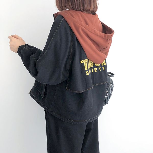 women parkas 2019 thicke cotton-padded autumn winters hooded denim embroidered casual women warm coat yoyikamomo, Black
women parkas 2019 thicke cotton-padded autumn winters hooded denim embroidered casual women warm coat yoyikamomo, Black