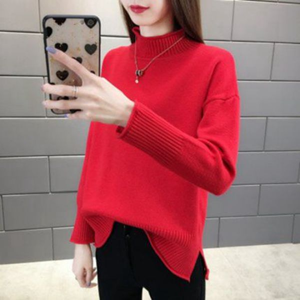 2019 autumn and winter new all-around high neck sweater women's bottoming sweater twist cover thickened slim knit trend, White;black
2019 autumn and winter new all-around high neck sweater women's bottoming sweater twist cover thickened slim knit trend, White;black