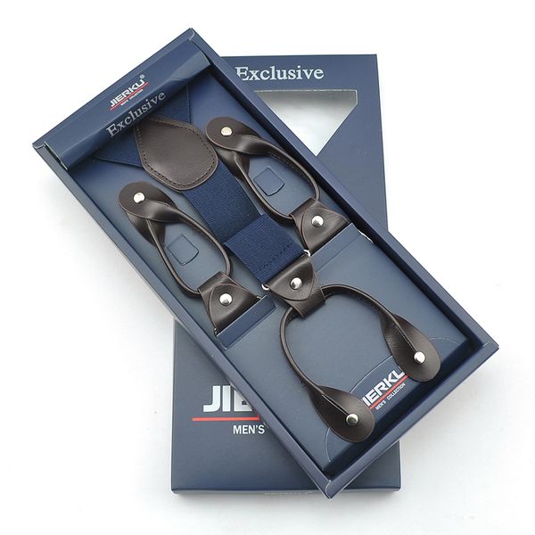 fashion buttonhole six leather clip on braces men male quality gift box 6 solid colors suspenders y-shaped elastic suspender, Black;white
fashion buttonhole six leather clip on braces men male quality gift box 6 solid colors suspenders y-shaped elastic suspender, Black;white