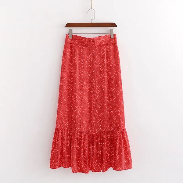 summer women vintage polka dot print high waist long skirts female 2020 a-line red skirts with belt chic lady skirt jupe femme, Black
summer women vintage polka dot print high waist long skirts female 2020 a-line red skirts with belt chic lady skirt jupe femme, Black