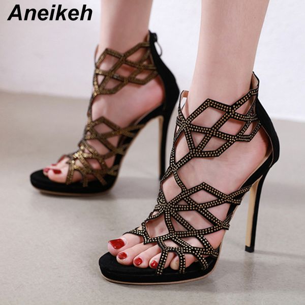 aneikeh crystal rome gladiator sandals women high heels peep toe stiletto hollow out sandals ladies shoes size 35-40 black
aneikeh crystal rome gladiator sandals women high heels peep toe stiletto hollow out sandals ladies shoes size 35-40 black