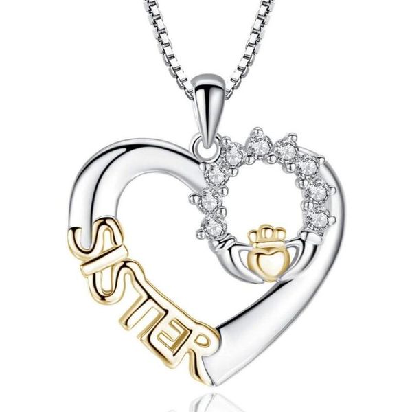 high-grade the loving friendship hollow rhinestone heart necklace sister zircon pendant necklace, Silver
high-grade the loving friendship hollow rhinestone heart necklace sister zircon pendant necklace, Silver