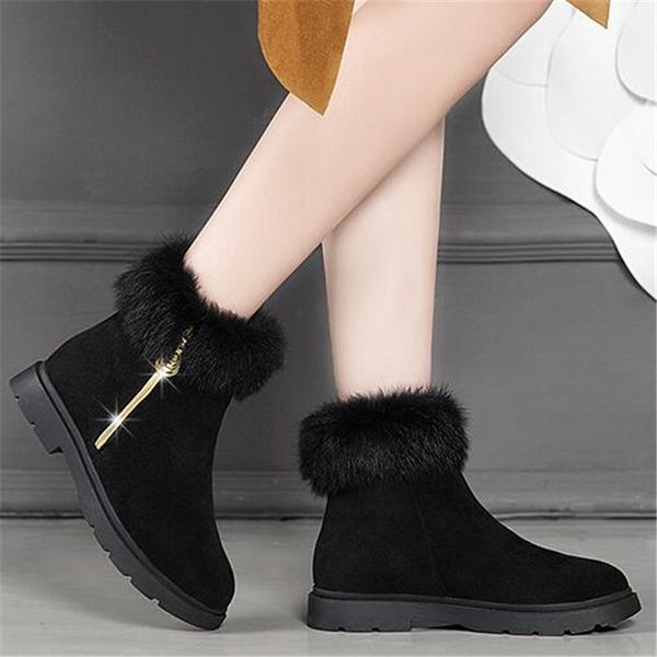 snow boots women's winter new thick-soled boots short tube women shoes short cotton shoes plus velvet zapatos de mujer, Black
snow boots women's winter new thick-soled boots short tube women shoes short cotton shoes plus velvet zapatos de mujer, Black