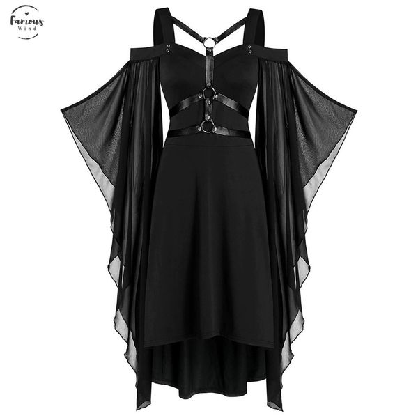 womne plus size cold shoulder butterflies sleeve lace up gothic style 3 4 sleeve halloween dress halloween dress women costume 3, Black;gray
womne plus size cold shoulder butterflies sleeve lace up gothic style 3 4 sleeve halloween dress halloween dress women costume 3, Black;gray
