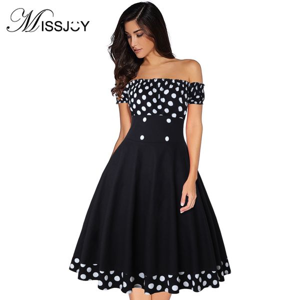 missjoy 2019 new summer plus size 3xl women vestido polka dot printed off shoulder a line rockabilly vintage party dress, Black;gray
missjoy 2019 new summer plus size 3xl women vestido polka dot printed off shoulder a line rockabilly vintage party dress, Black;gray