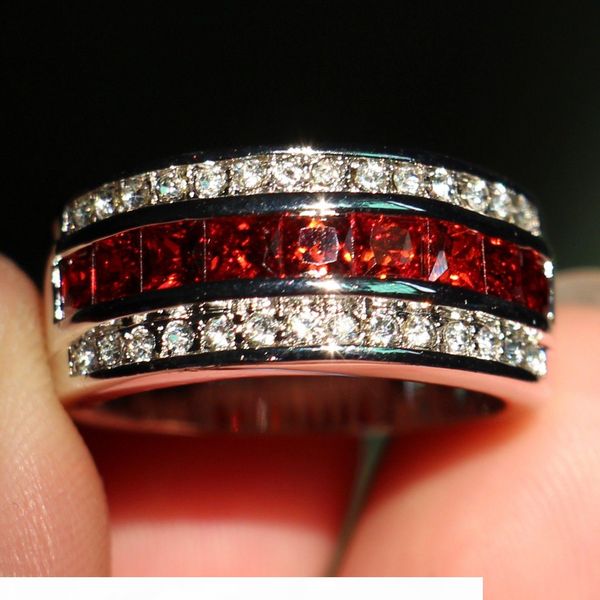 size 8-12 fashion jewelry antique jewelry men garnet diamonique cz diamond gemstone 10kt white gold filled wedding band ring gift with box, Silver
size 8-12 fashion jewelry antique jewelry men garnet diamonique cz diamond gemstone 10kt white gold filled wedding band ring gift with box, Silver