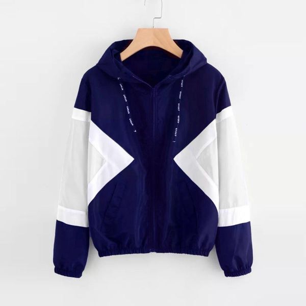 women's jackets 2021 autumn summer casual long sleeve patchwork thin skinsuits hooded zipper sport coat l0812, Black;brown
women's jackets 2021 autumn summer casual long sleeve patchwork thin skinsuits hooded zipper sport coat l0812, Black;brown