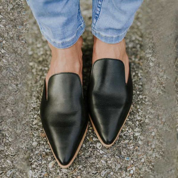 laamei 2020 new leather women low heel slippers fashion mule shoes pointed toe slides patchwork sandal ladies zapatos mujer, Black
laamei 2020 new leather women low heel slippers fashion mule shoes pointed toe slides patchwork sandal ladies zapatos mujer, Black