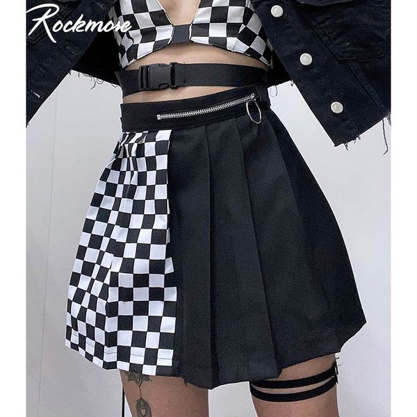 rockmore contrast color black pleated skirt gochic plaid mini skirts checkered high waisted skirts womens elastic skirt sexy
rockmore contrast color black pleated skirt gochic plaid mini skirts checkered high waisted skirts womens elastic skirt sexy