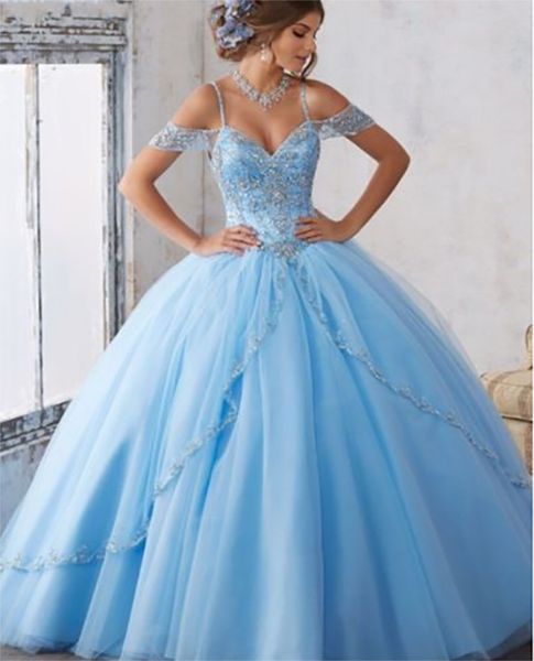 sky blue masquerade pageant ball gown crystal beaded quinceanera dresses sweetheart tulle prom ball gown sweet 16 dress, White;red
sky blue masquerade pageant ball gown crystal beaded quinceanera dresses sweetheart tulle prom ball gown sweet 16 dress, White;red