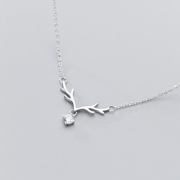 925 sterling silver korean fashion sweet lovely antlers shape pendant necklace for women lady girls jewelry gift
925 sterling silver korean fashion sweet lovely antlers shape pendant necklace for women lady girls jewelry gift