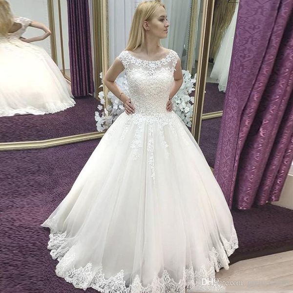 custom off shoulder lace wedding dresses with appliques cap sleeves sweep train tulle keyhole back wedding bridal gowns, White
custom off shoulder lace wedding dresses with appliques cap sleeves sweep train tulle keyhole back wedding bridal gowns, White